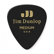 DUNLOP CELLULOID BLACK PICK MEDIUM 483-03MD