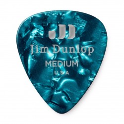 DUNLOP CELLULOID TURQUOISE PEARLOID PICK MEDIUM 483-11MD