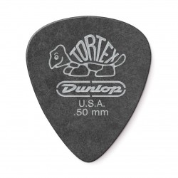 DUNLOP TORTEX® PITCH BLACK STANDARD PICK .50MM 488-050