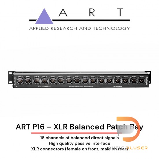 ART P16 – XLR Balanced Patch Bay