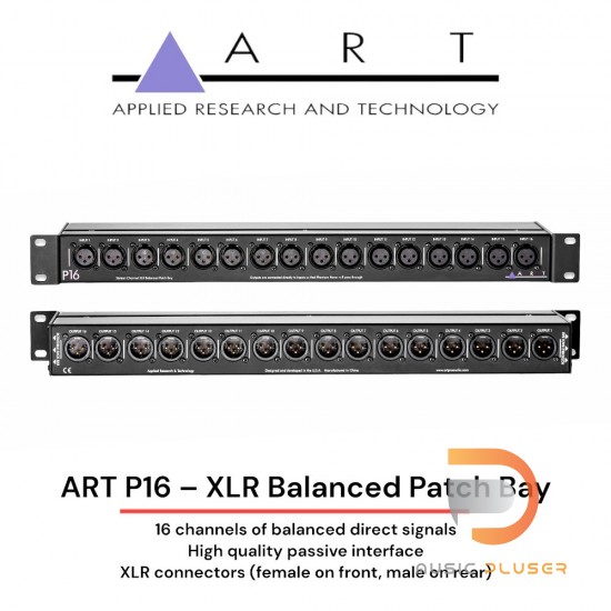 ART P16 – XLR Balanced Patch Bay