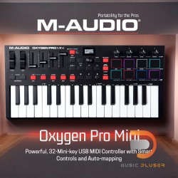 M-Audio Oxygen Pro Mini 32-Mini-key USB MIDI Controller with Smart Controls and Auto-mapping