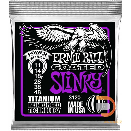 ERNIE BALL POWER SLINKY RPS COATED TITANIUM ELECTRIC GUITAR STRINGS 11-48