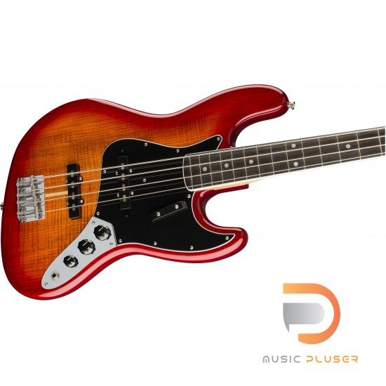 FENDER RARITY FLAME ASH TOP JAZZ BASS PLASMA RED BURST