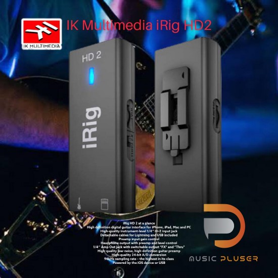 IK Multimedia iRig HD X Guitar Interface for iPhone, iPad, Mac and