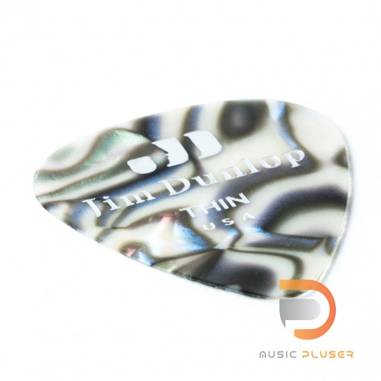 DUNLOP CELLULOID ABALONE PICK THIN 483-14TH