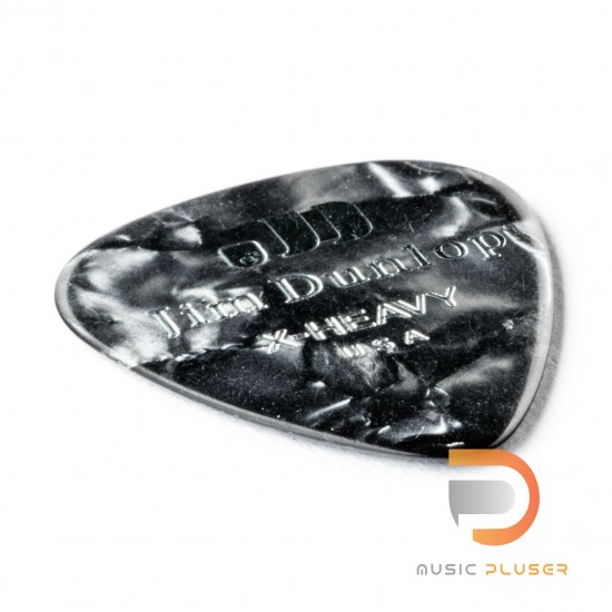 DUNLOP CELLULOID BLACK PEARLOID PICK EXTRA HEAVY 483-02XH