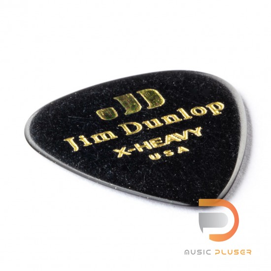 DUNLOP CELLULOID BLACK PICK EXTRA HEAVY 483-03XH