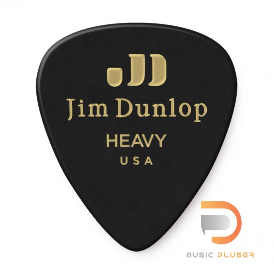 DUNLOP CELLULOID BLACK PICK HEAVY 483-03HV