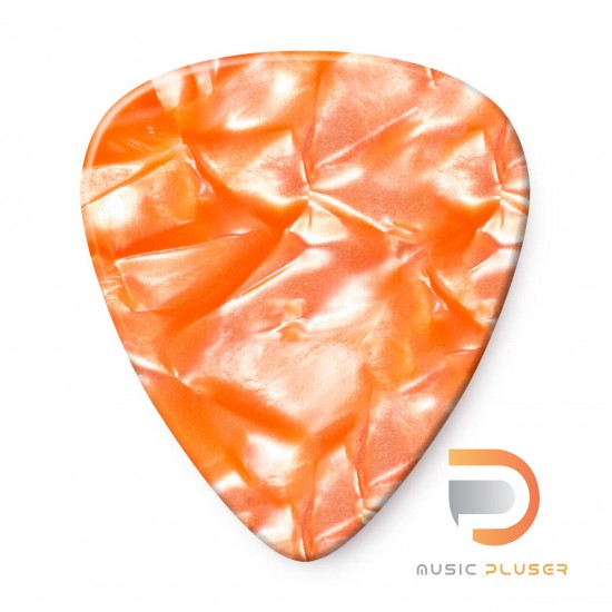 DUNLOP CELLULOID ORANGE PEARLOID PICK HEAVY 483-08HV