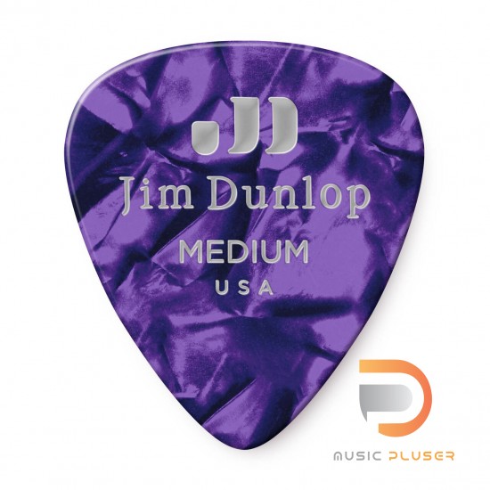 DUNLOP CELLULOID PURPLE PEARLOID PICK MEDIUM 483-13MD