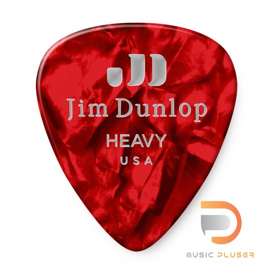 DUNLOP CELLULOID RED PEARLOID PICK HEAVY 483-09HV