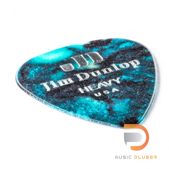 DUNLOP CELLULOID TURQUOISE PEARLOID PICK HEAVY 483-11HV