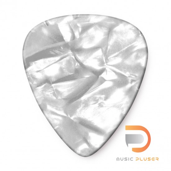 DUNLOP CELLULOID WHITE PEARLOID PICK HEAVY 483-04HV