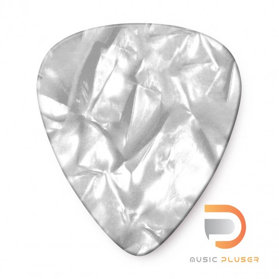 DUNLOP CELLULOID WHITE PEARLOID PICK MEDIUM 483-04MD