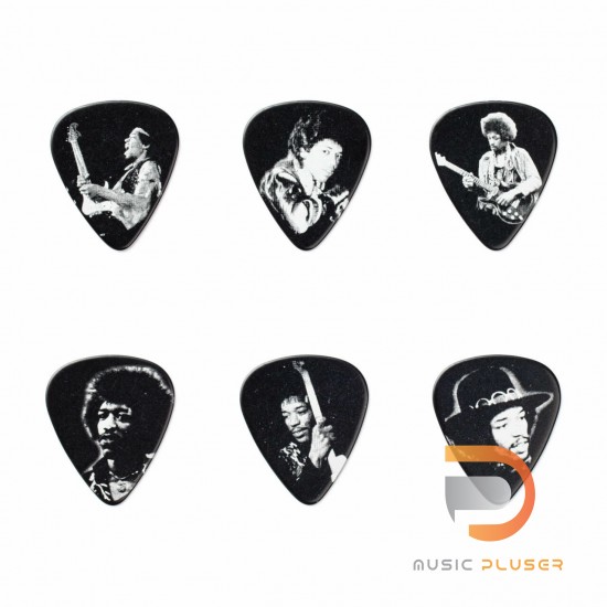 DUNLOP JIMI HENDRIX™ SILVER PORTRAIT MEDIUM PICK TIN JHPT06M