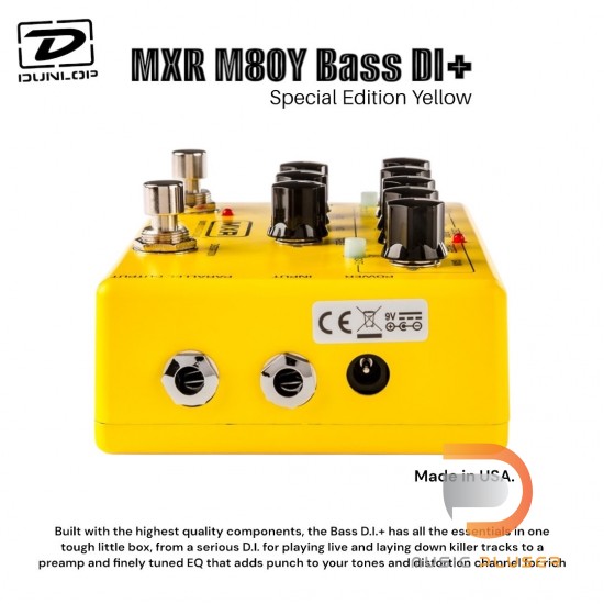  Jim Dunlop MXR M80Y Bass DI+ Special Edition Yellow