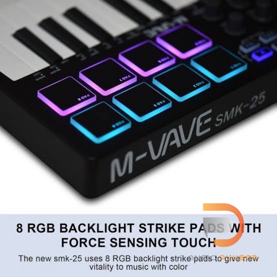 M-VAVE SMK-25 Midi Keyboard 8 Pads