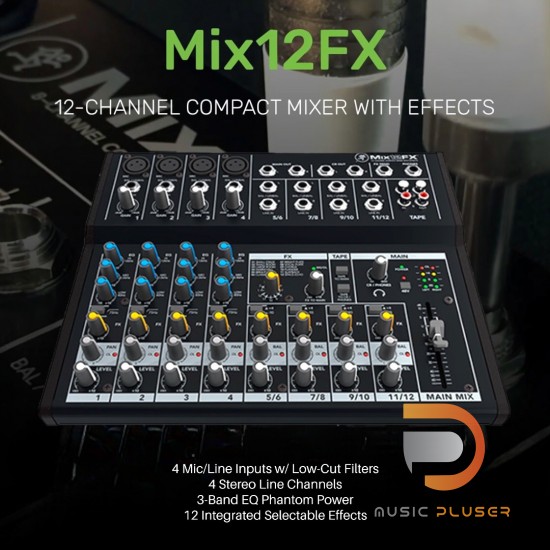 Mackie Mix12FX 12-channel Compact Mixer with Effects