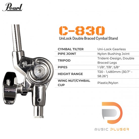 Pearl C-830 UniLock Double Braced Cymbal Stand