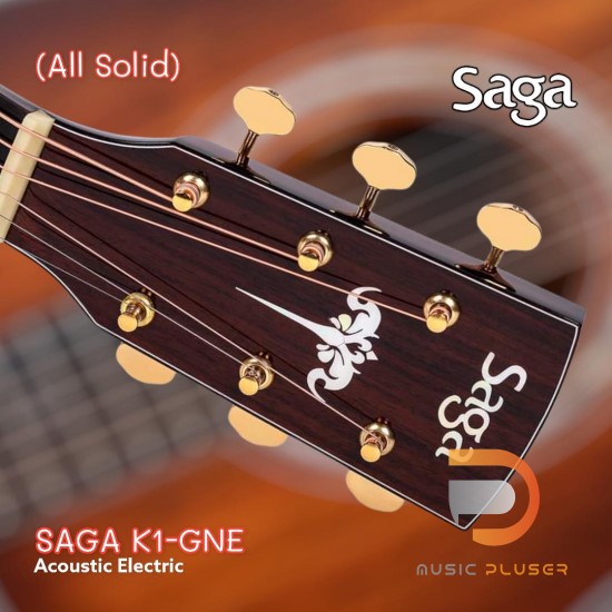 กีตาร์โปร่งไฟฟ้า SAGA K1 GNE ( All Solid )