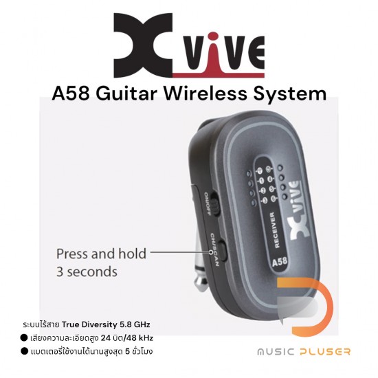 Xvive A58 Wireless Guitar System ไวเลสกีตาร์